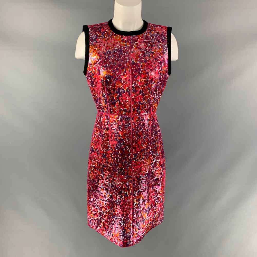 MARC JACOBS Size 6 Multi-Color Acetate Blend Jacquard Shift Dress